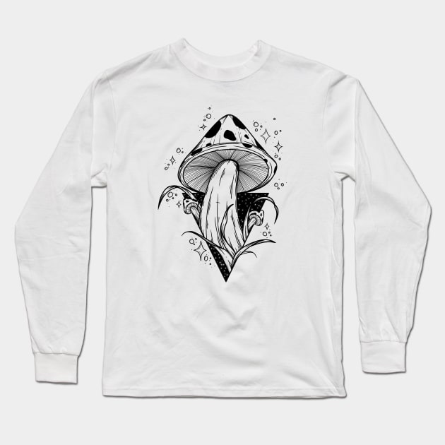 Magic Mushroom Long Sleeve T-Shirt by P7 illustrations 